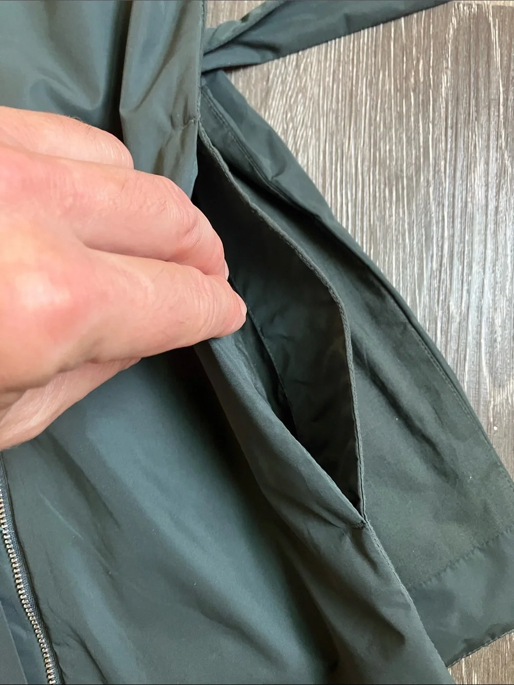 dark green COS high-neck padded vest